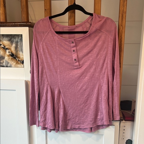 Source Unknown Tops - Women's Pink Rayon Long Sleeve Top